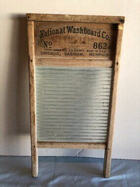 VINTAGE National Washboard GLASS No 862